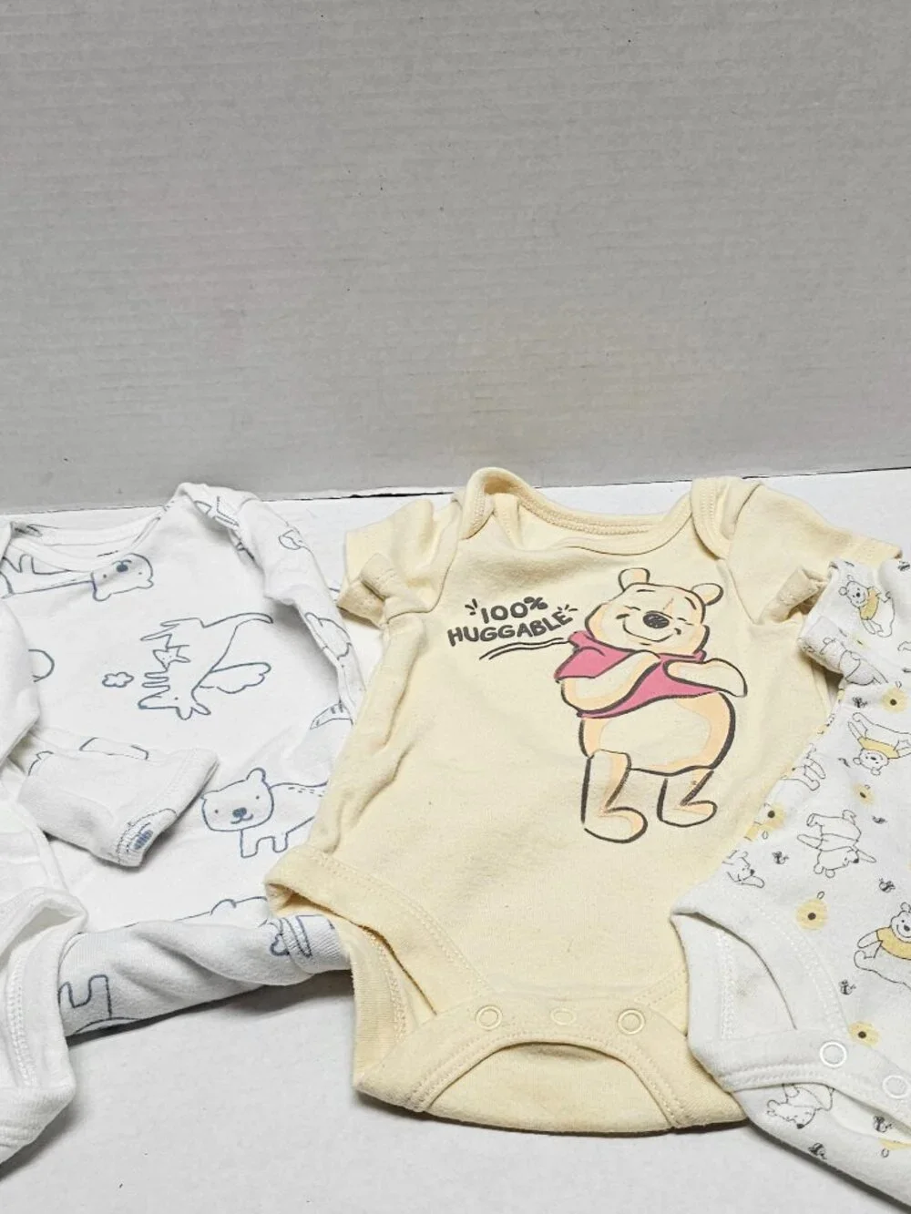 4 Carters lot Bundle One 1 Piece Newborn Preemie NB Disney Baby Winnie The Pooh